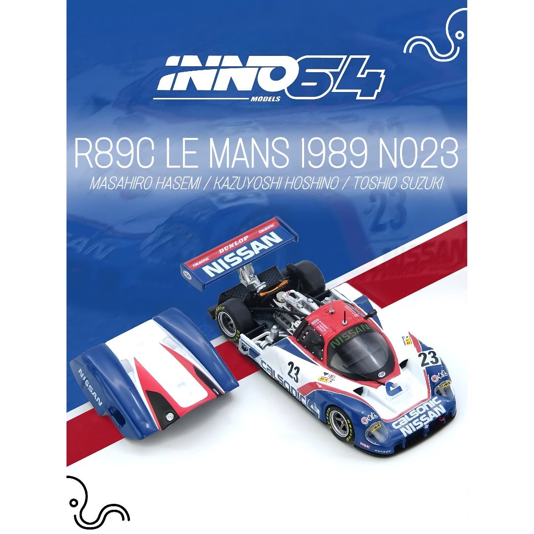 Inno64 1:64 R89C LE MANS 1989 No23 Masahiro Hasemi / Kazuyoshi Hoshino / Toshio Suzuki IN64-R89C-89LM23