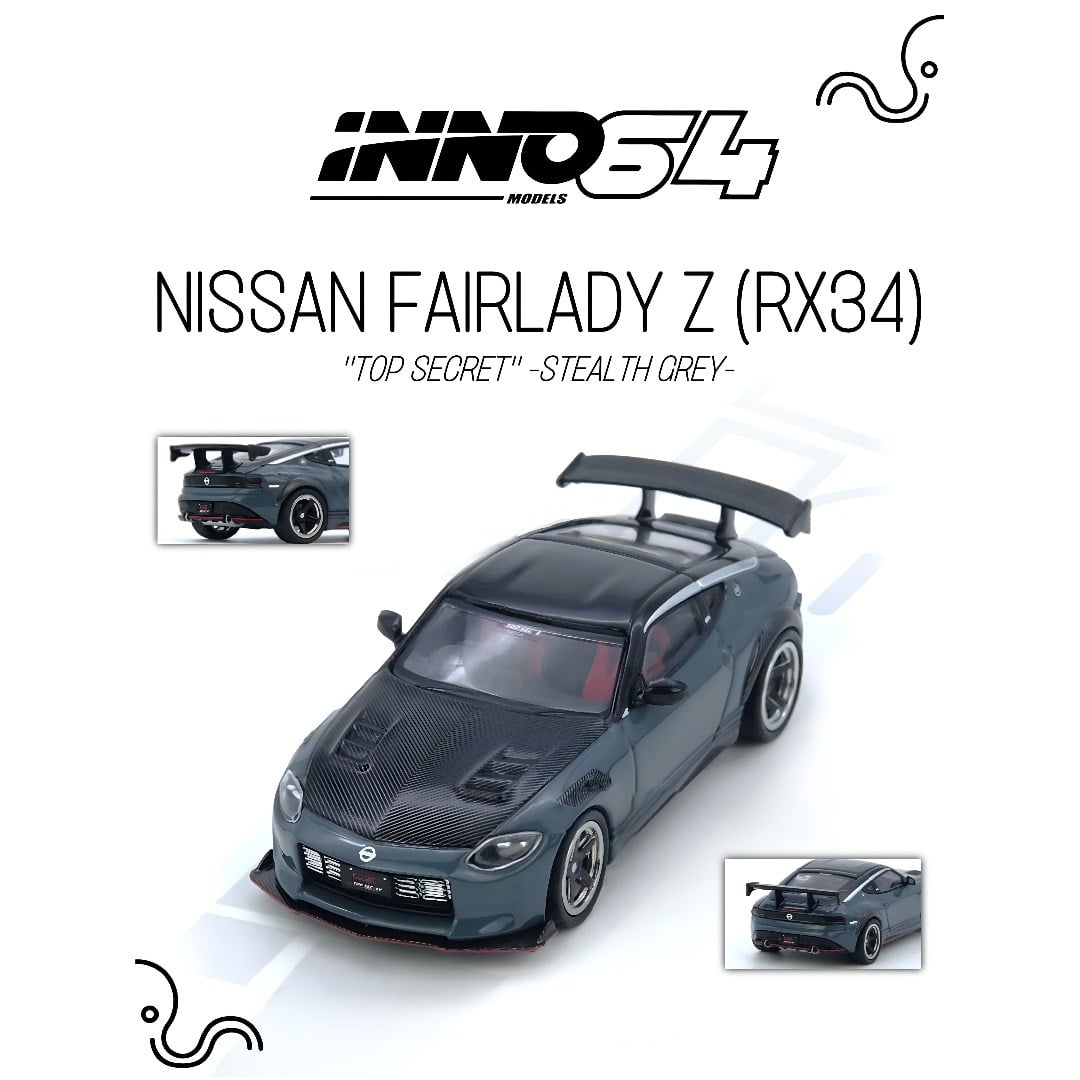 Inno64 1:64 TOP SECRET FAIRLADY Z (RX34) Stealth Gray IN64-Z34TS-SG