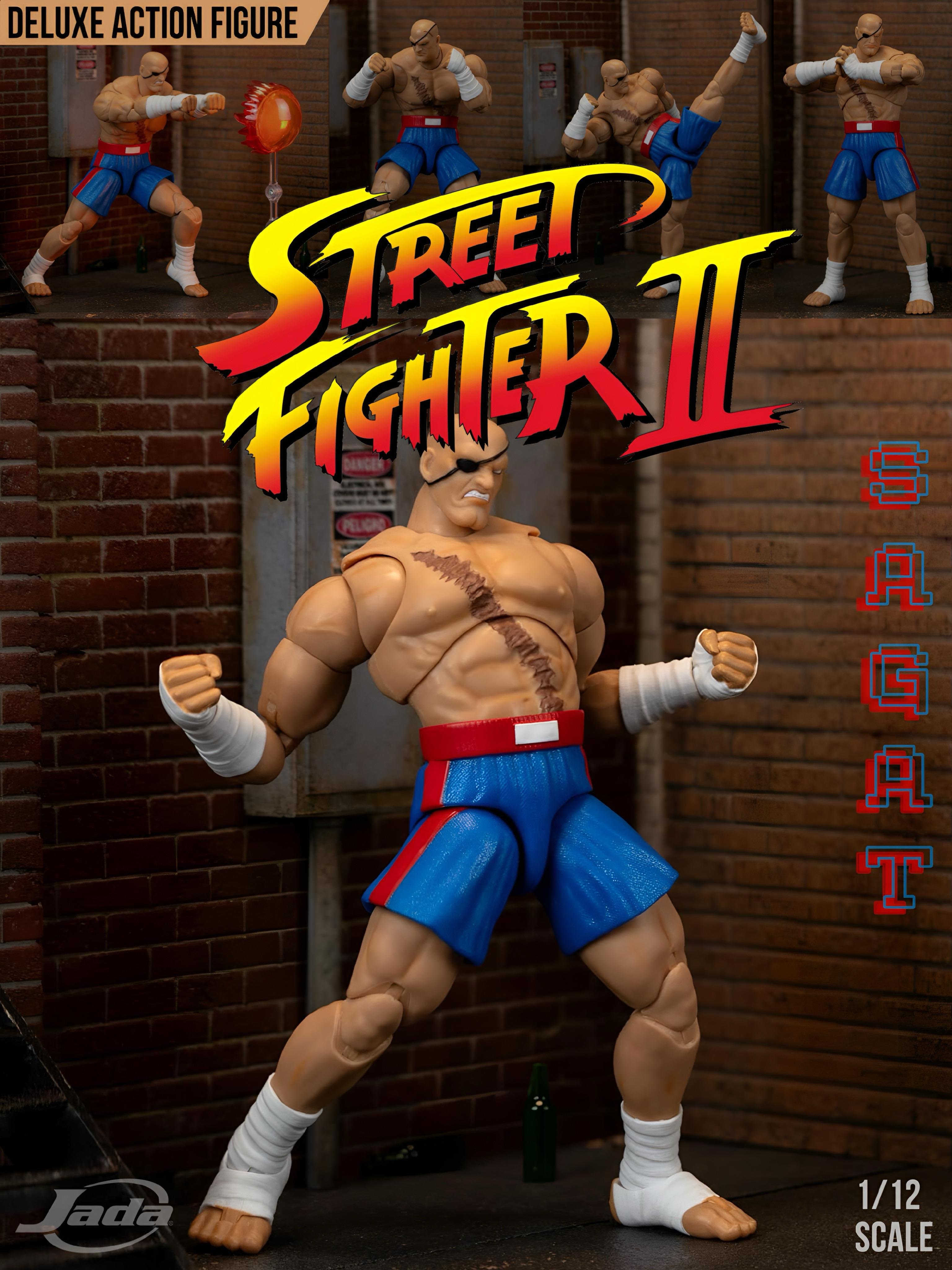 Jada Street Fighter II Sagat Deluxe 1:12 Scale Action Figure