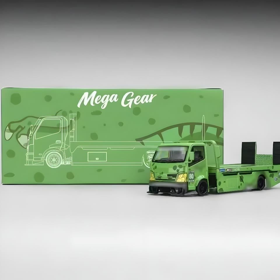Megagear 1:64 Custom Tow Truck Metallic Green Dinosaur Rexy livery