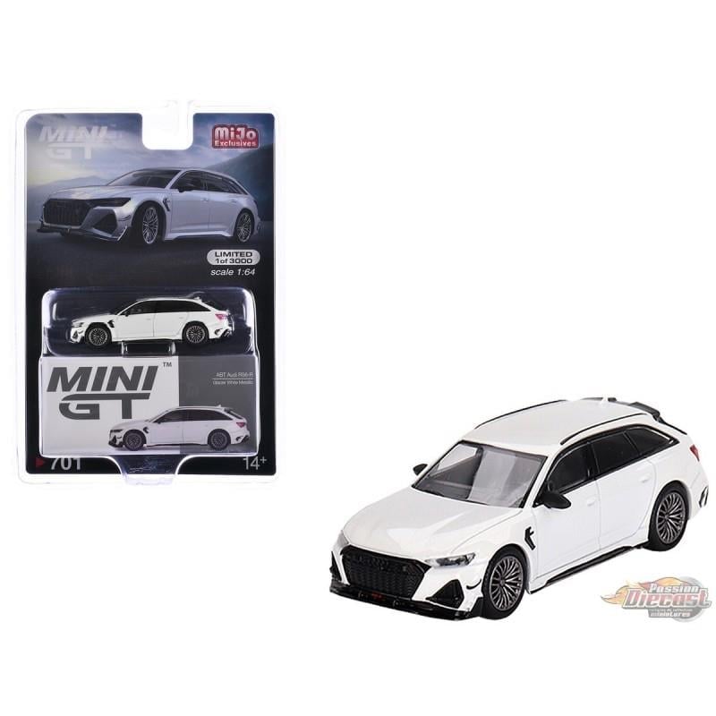 Mijo Exclusive Mini GT 1/64 Audi ABT RS6-R Glacier White Metallic Blister Packaging Diecast Scale Model Car