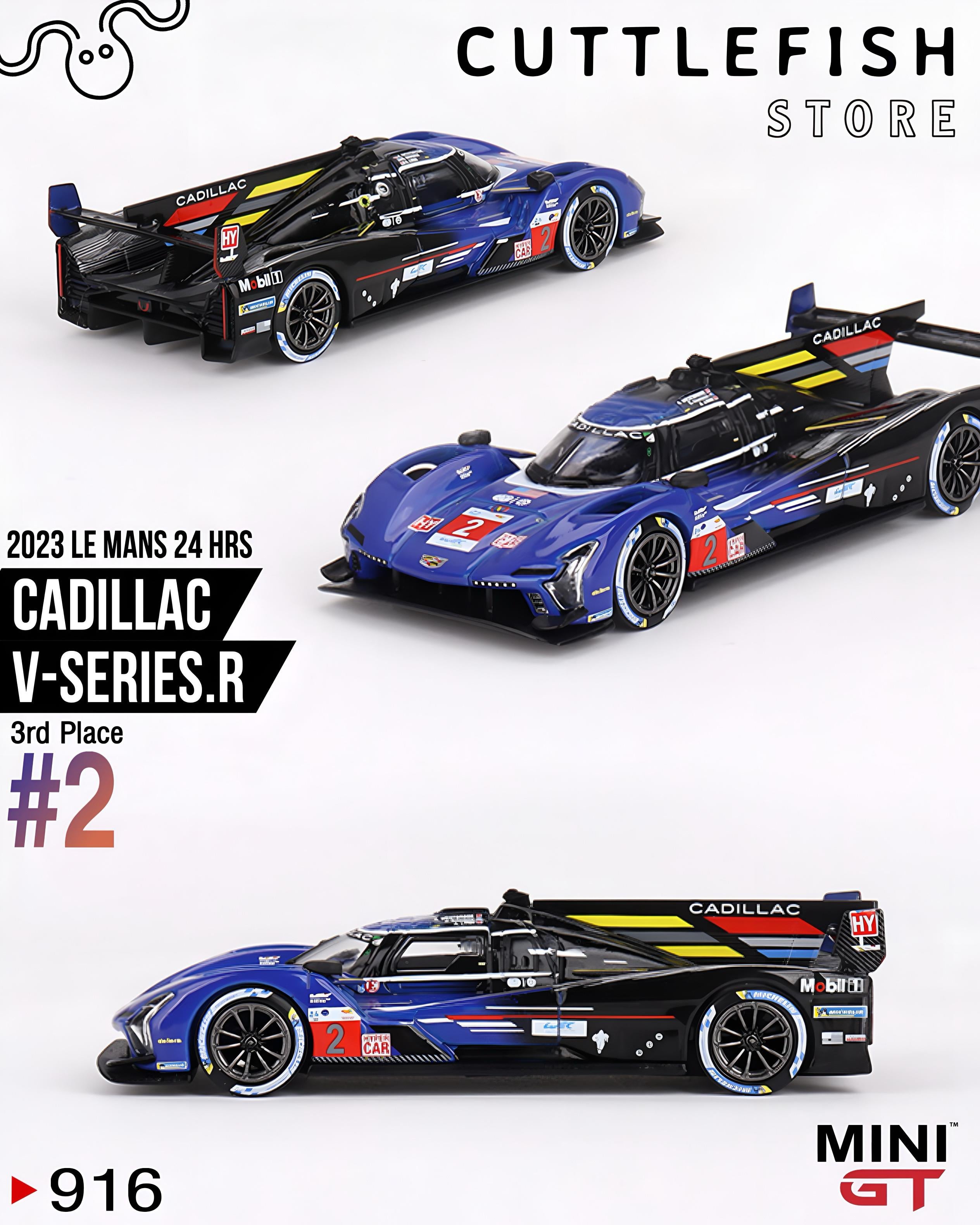 Mini GT 1/64 Cadillac V-Series.R Cadillac Racing 2023 Le Mans 24 Hrs 3rd Place MGT00716