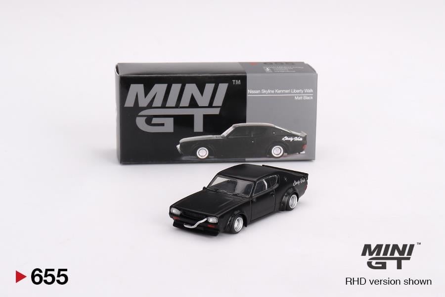 Mini GT Nissan Skyline Kenmeri Liberty Walk Matt Black