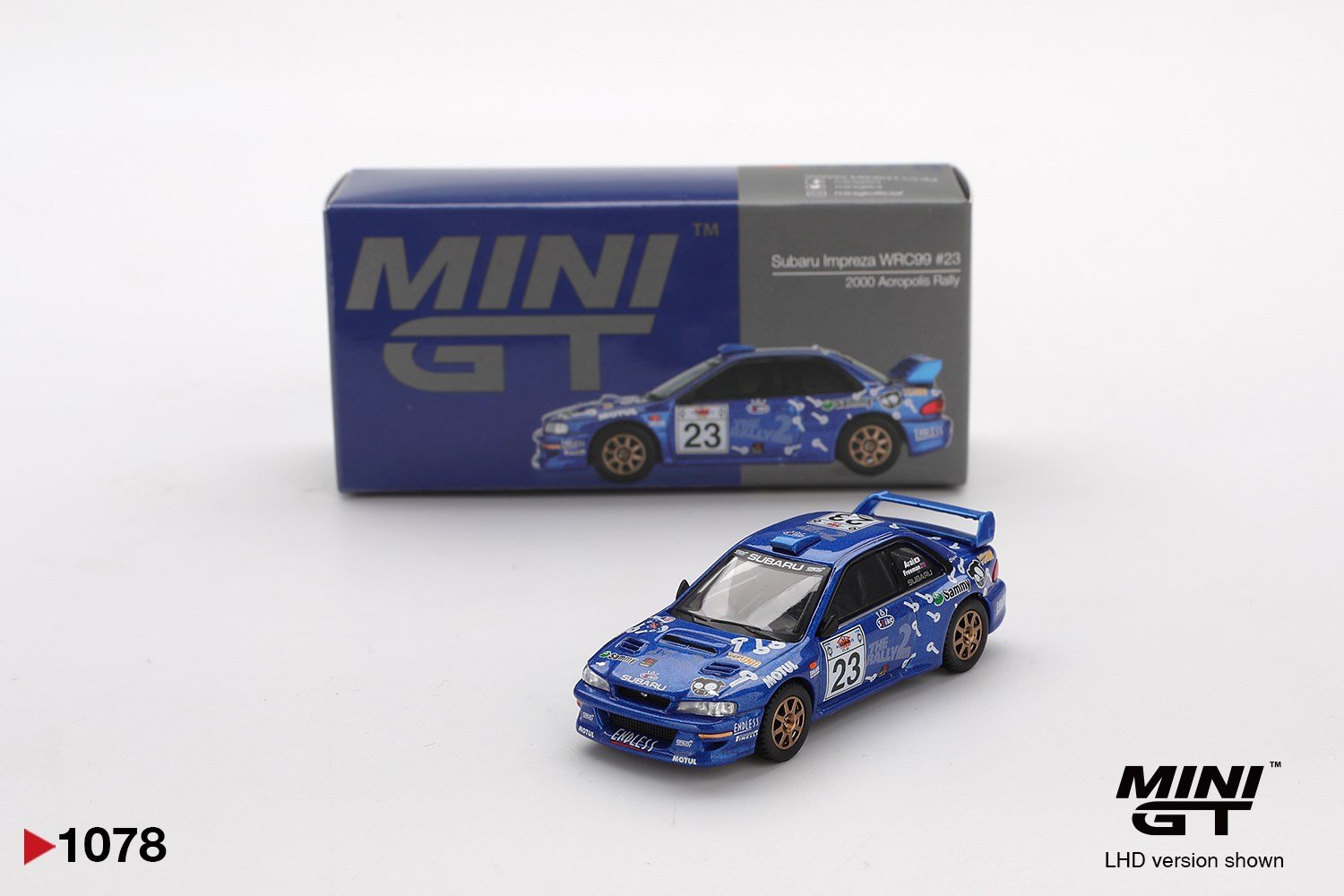 Mini GT Subaru Impreza WRC99 #23 2000 Acropolis Rally //1078