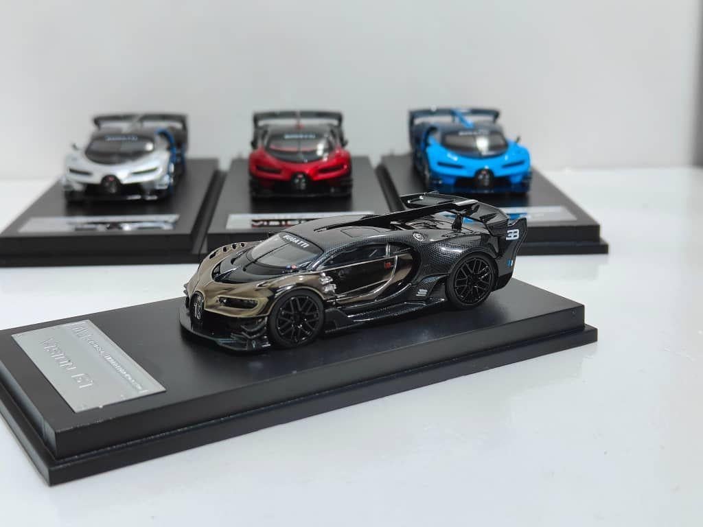 MJ Model 1:64 Bugatti Vison GT Chrome Gun