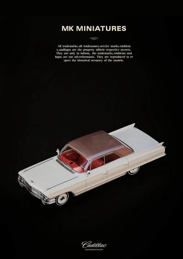 MK Miniatures 1:64 Cadillac DeVille White Roof