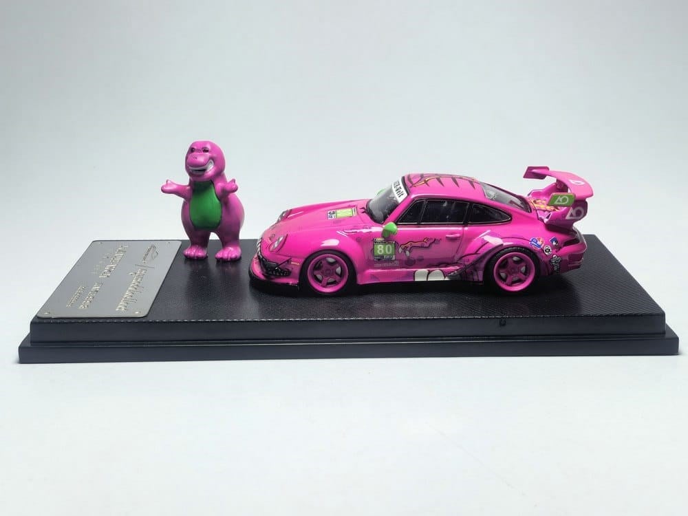 Model Collect 1:64 Porsche RWB 993 High Wing Roxy Livery + Figure MC640023D