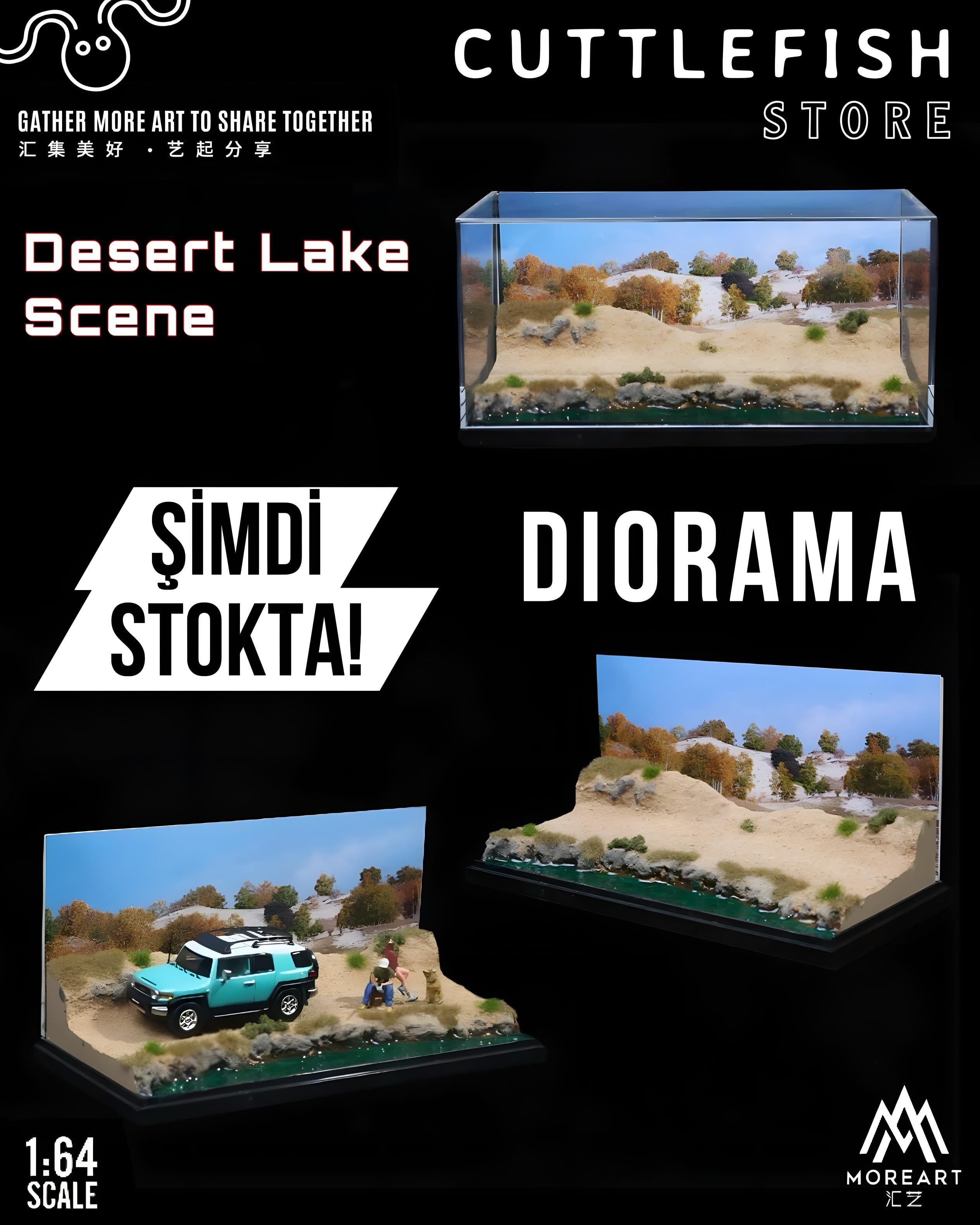 MoreArt 1:64 Desert Lake Scene Model MO901317