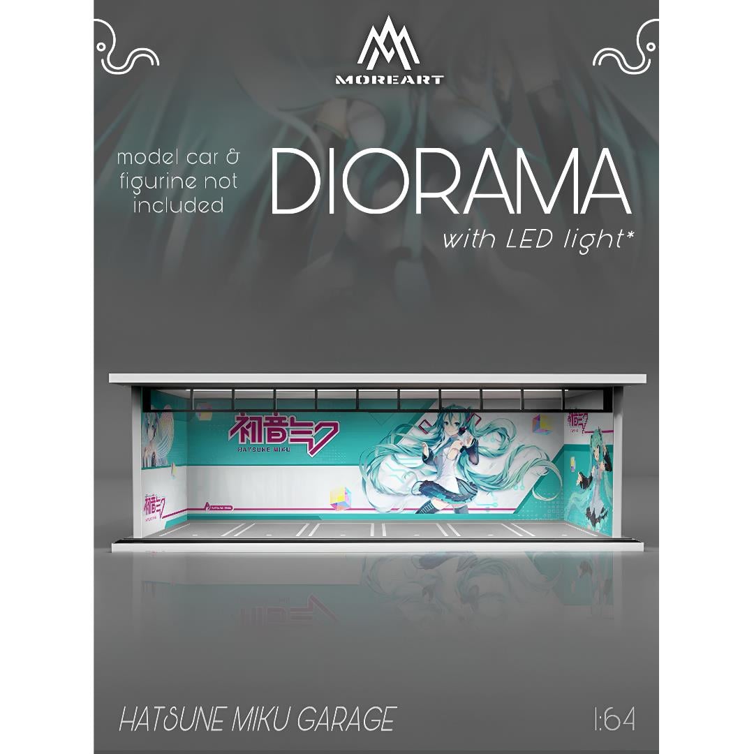 Moreart 1:64 HATSUNE MIKU Parking Lot Diorama *with LED light