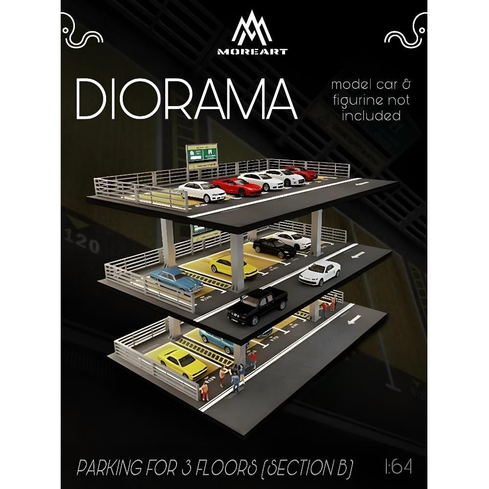 MoreArt 1:64 PARKING FOR 3 FLOORS SCENE MODEL (SECTION B) MO921002