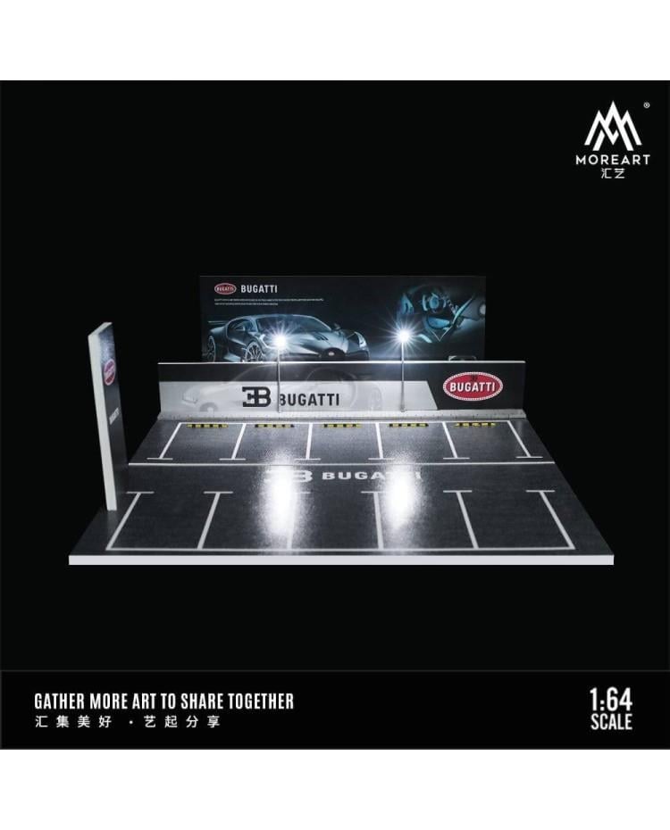 MoreArt 1:64 PARKING LOT SCENE BUGATTI (with led lights)