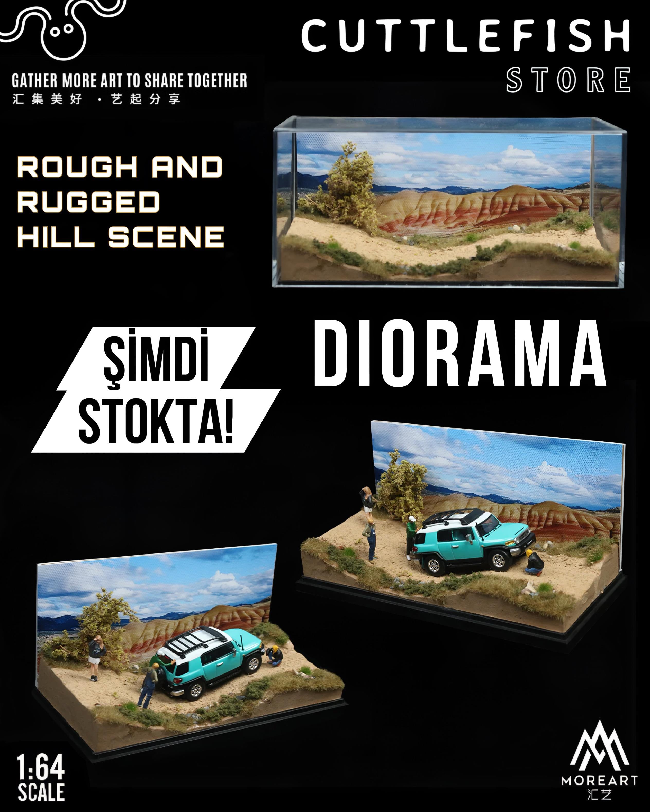MoreArt 1:64 ROUGH AND RUGGED HILL SCENE MODEL