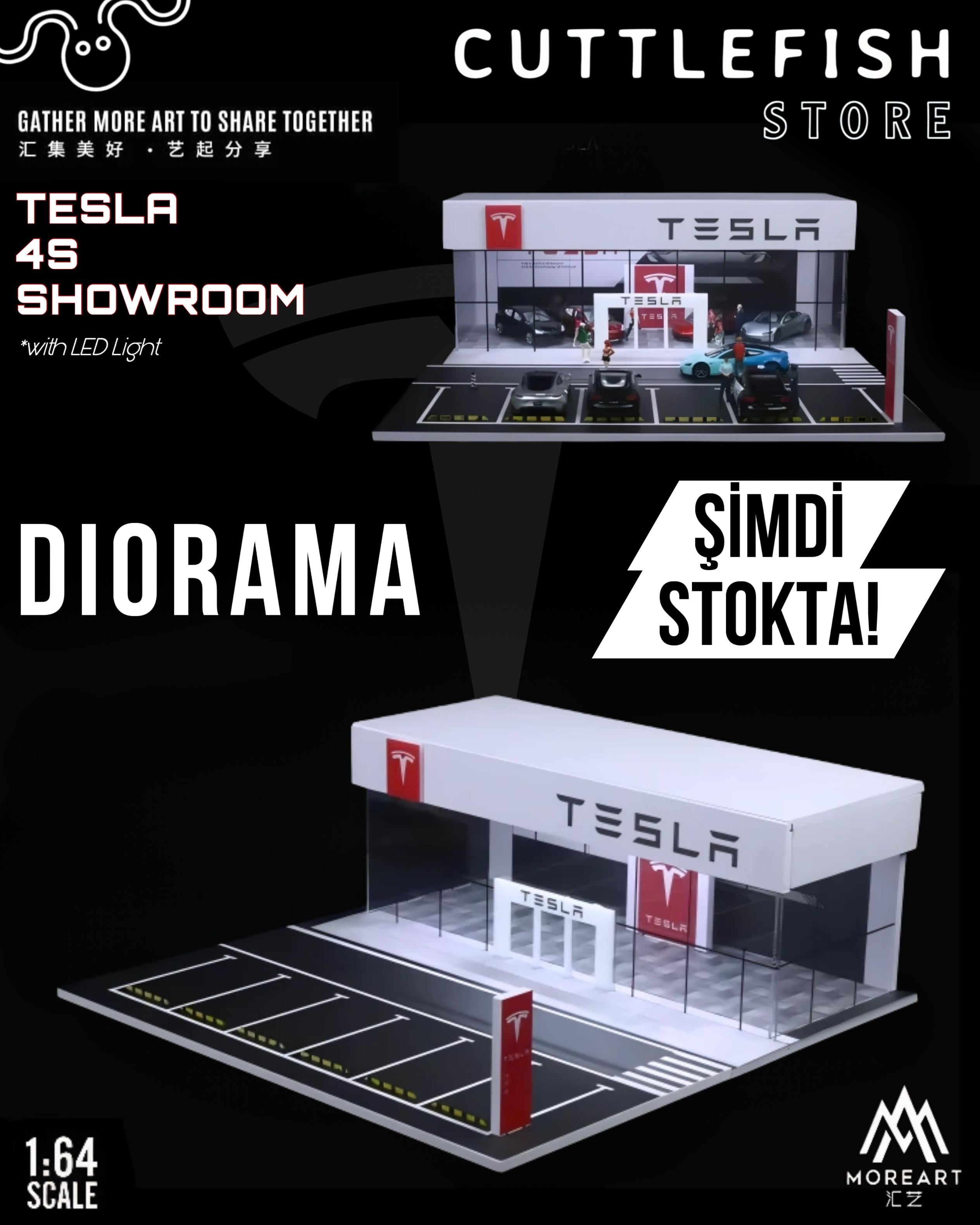 MoreArt 1/64 TESLA 4S SHOWROOM MODEL MO936007