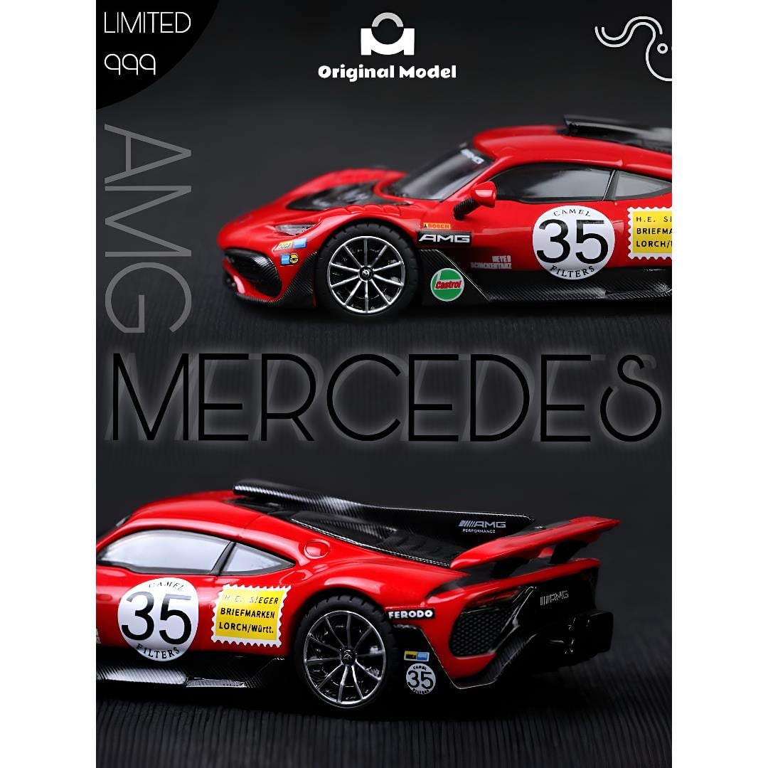 Original Model 1/64 Mercedes-AMG One Red Pig #35 LHD