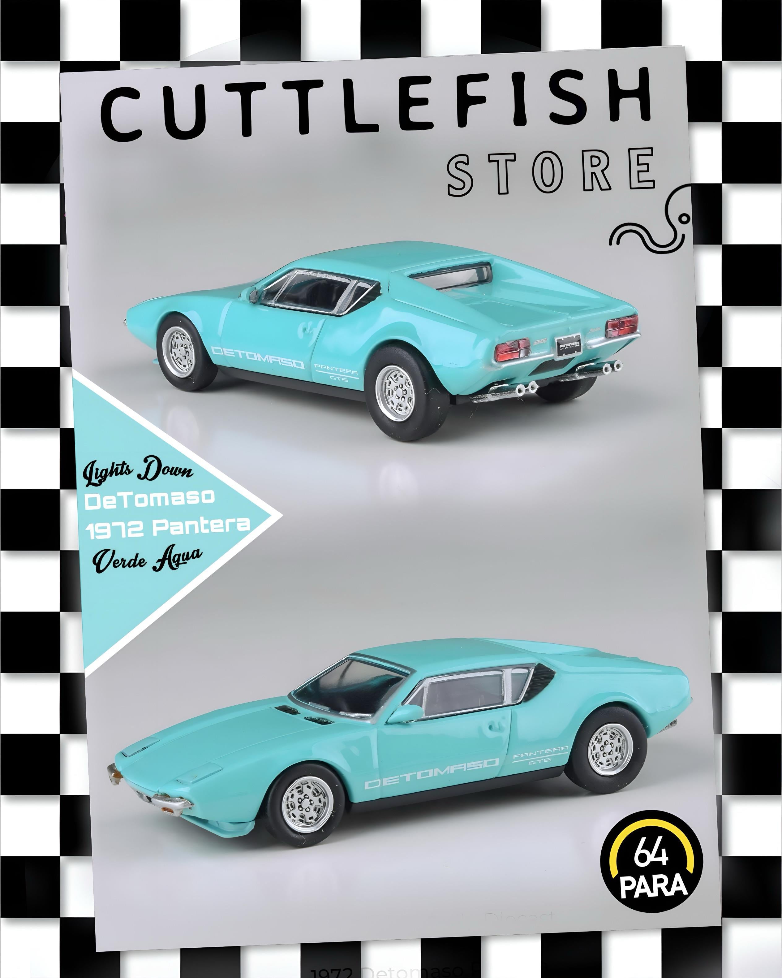 Para64 De Tomaso Pantera 1972 Verde Aqua lights down
