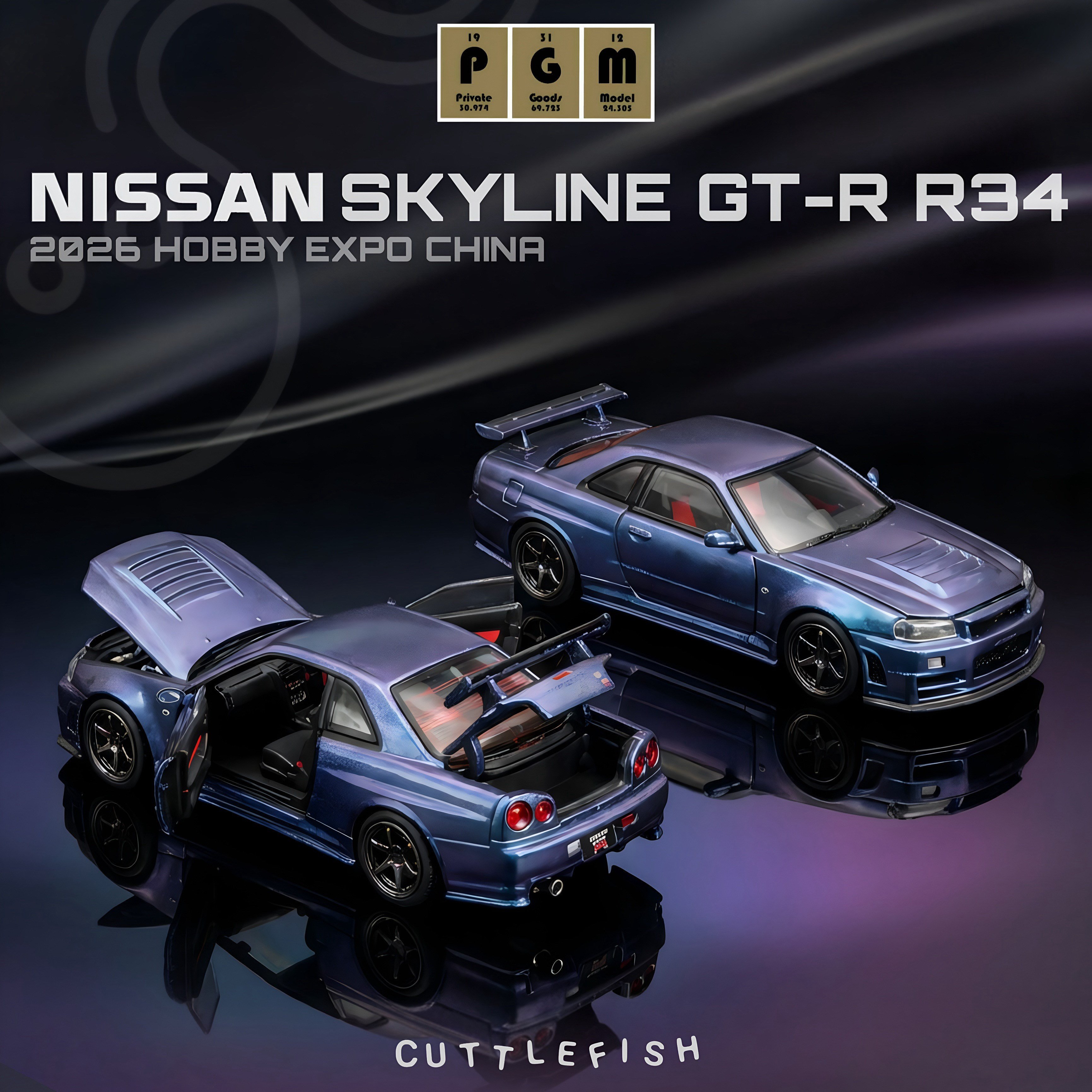 PGM 1/64 Nissan Skyline GT-R R34 Chameleon | 2026 Hobby Expo China