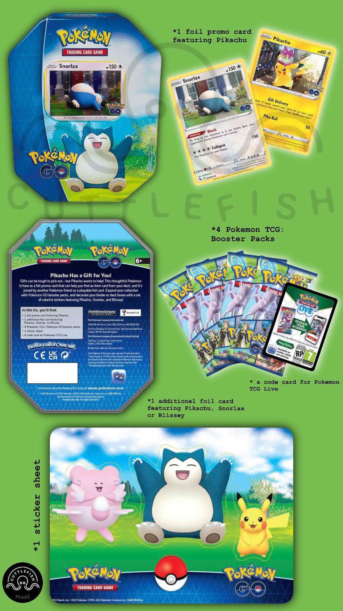 POKEMON TCG: Pokemon GO// Gift Tin Box (Snorlax)