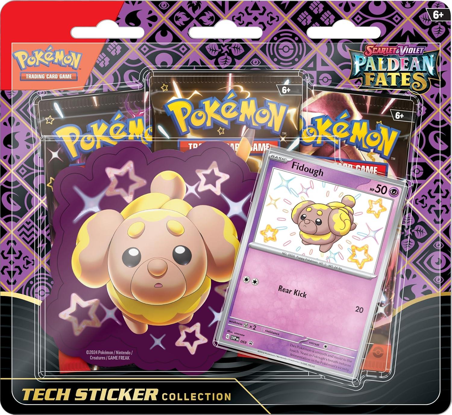 POKEMON TCG: Scarlet and Violet// Paldean Fates Tech Sticker Collection (Shiny Fidough)