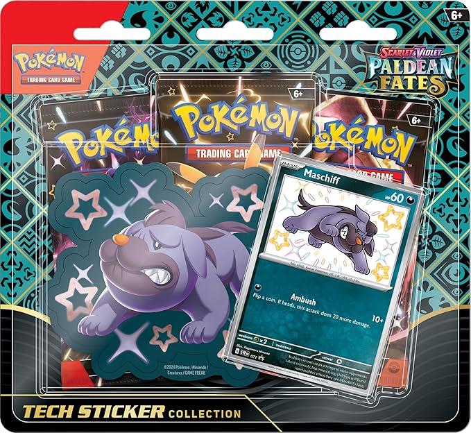 POKEMON TCG: Scarlet and Violet// Paldean Fates Tech Sticker Collection (Shiny Maschiff)