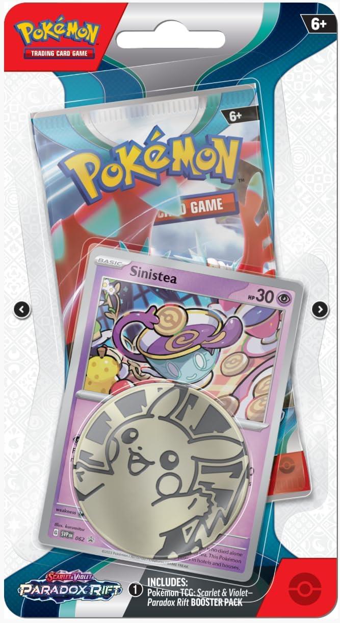 POKEMON TCG: Scarlet & Violet Paradox Rift Checklane Booster Paket + Sinistea