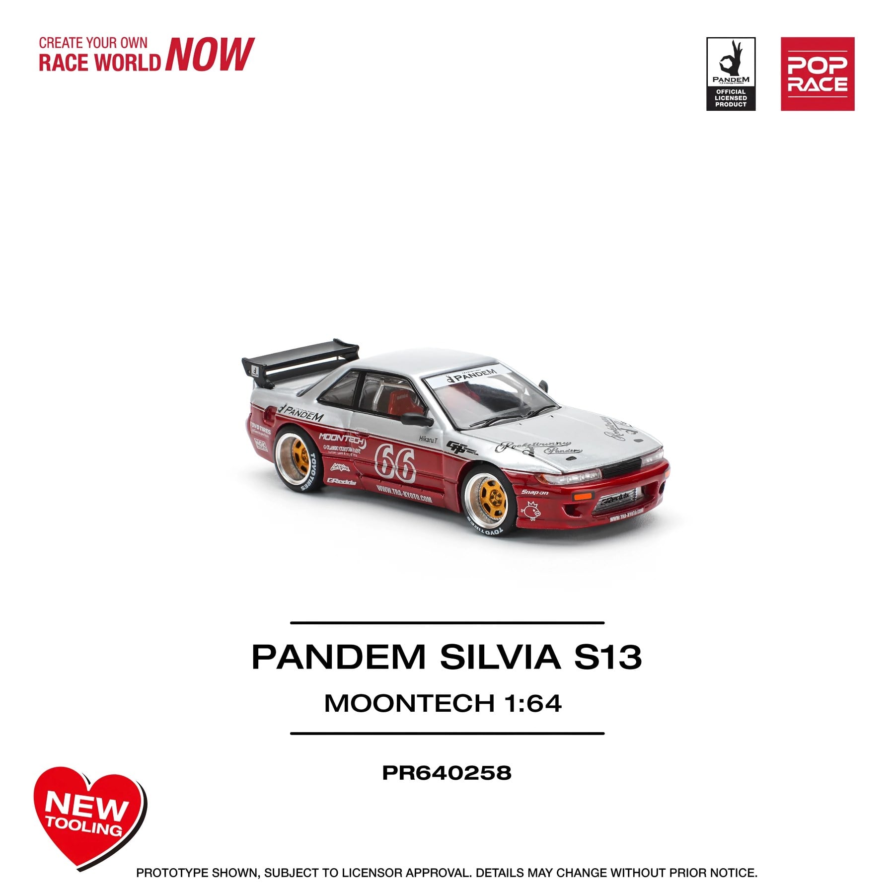 Poprace 1/64 Pandem Silvia S13 Moontech Red