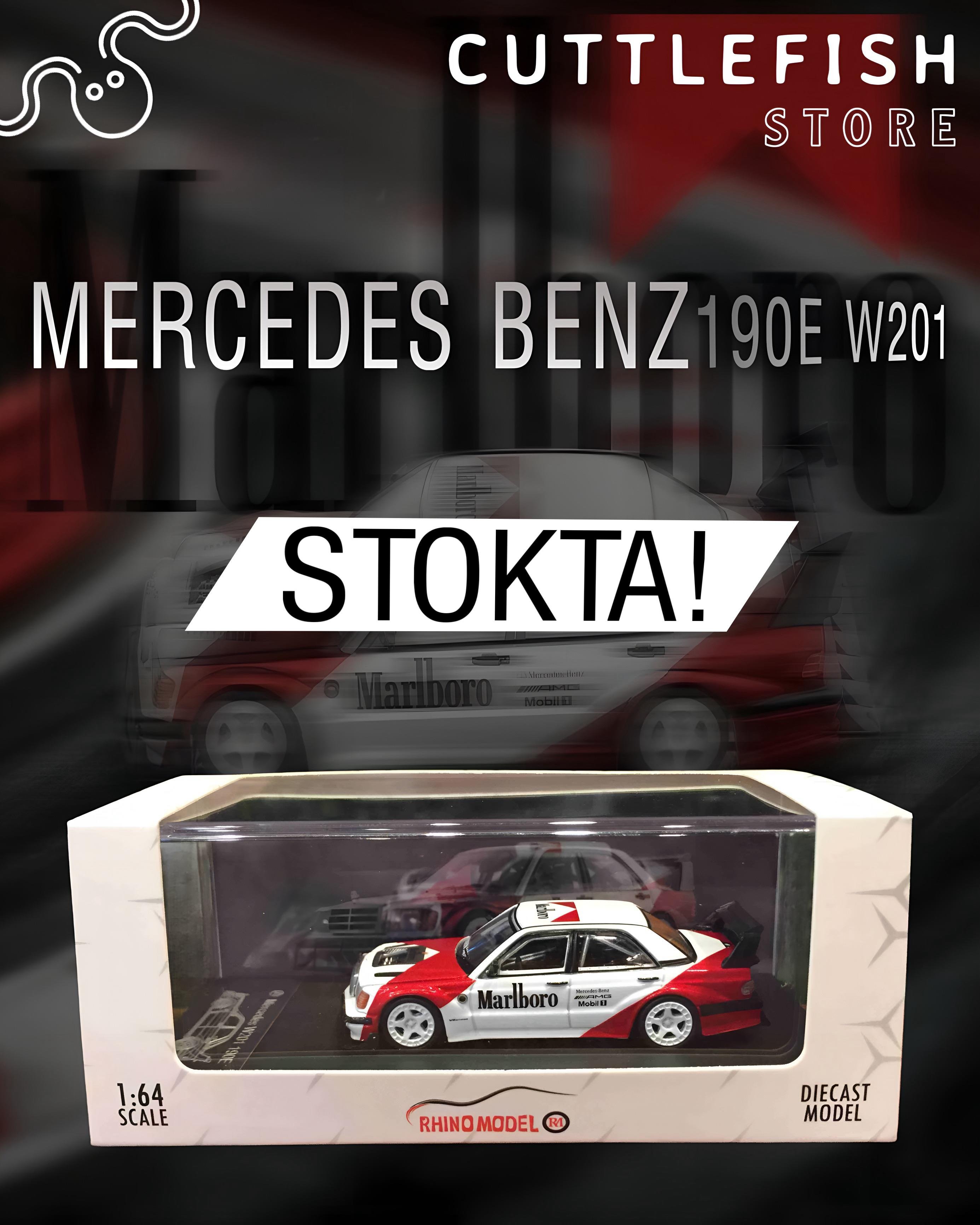 Rhino Model Mercedes Benz 190E w201 Marlboro Red