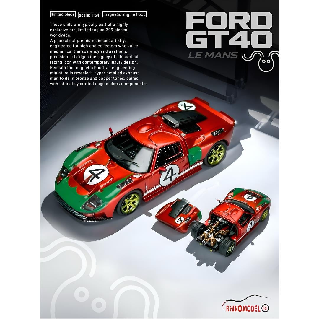 Rhino Model RM Ford GT40 Le Mans 1:64