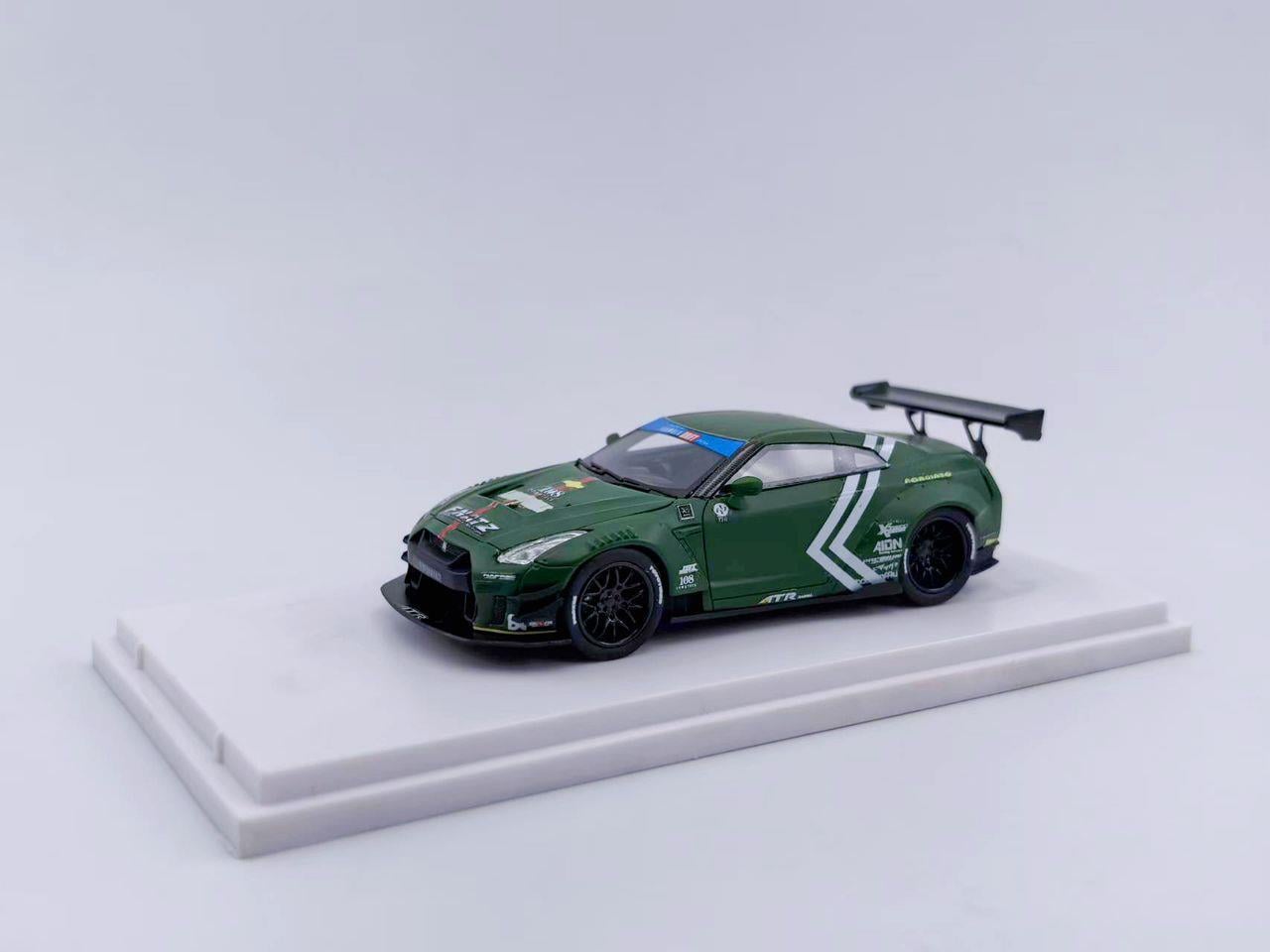RR Model GT-R R35 Wide-Body Modified Green