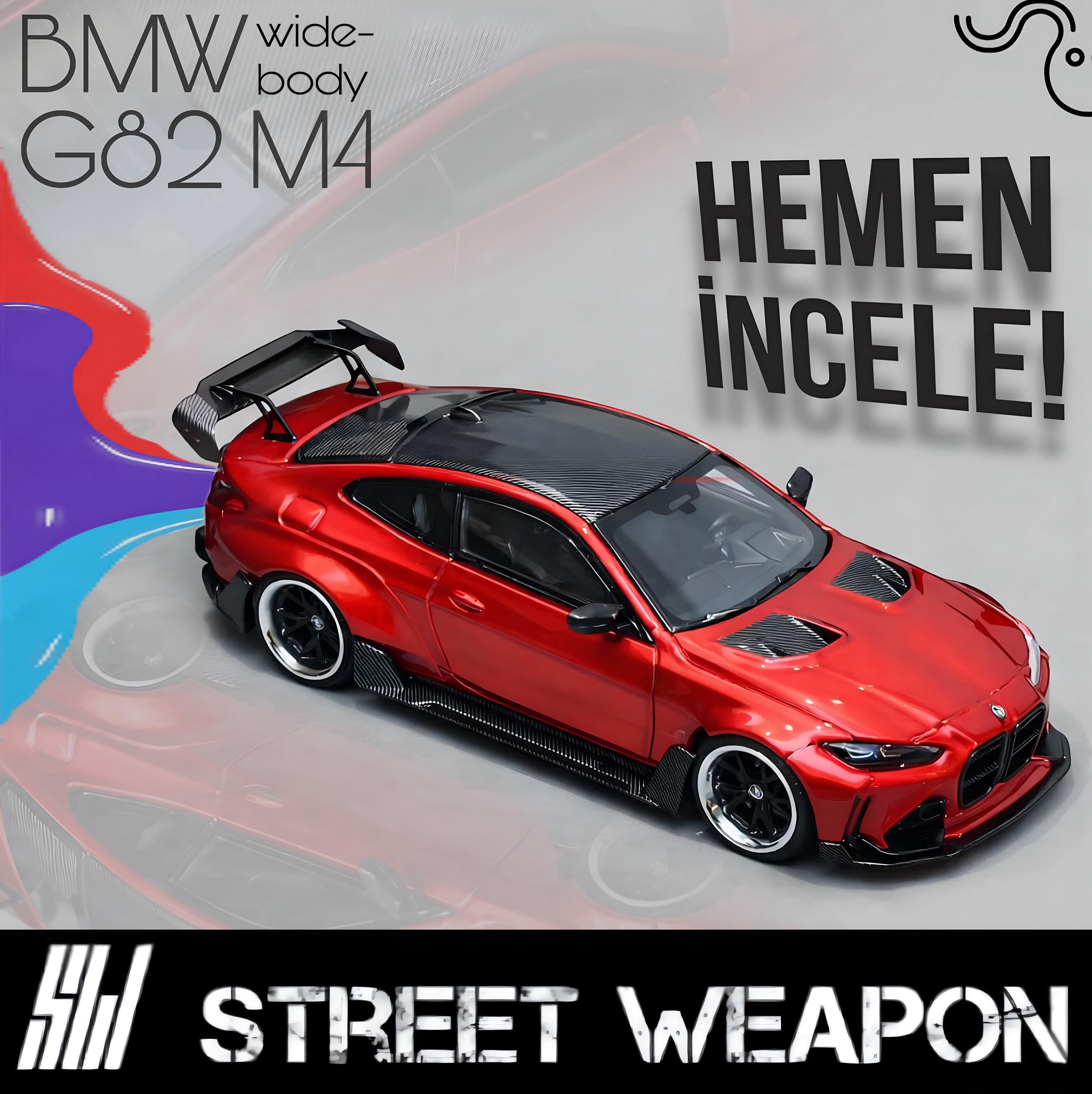 Street Weapon 1:64 BMW G82 M4 Wide-body - Metallic Red