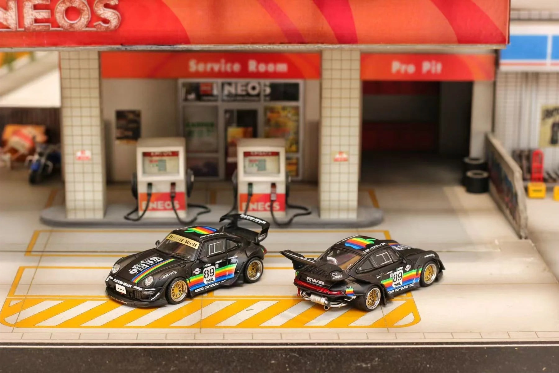 Street Weapon 1:64 RWB 993 Matte Black Apple (Low Tail)