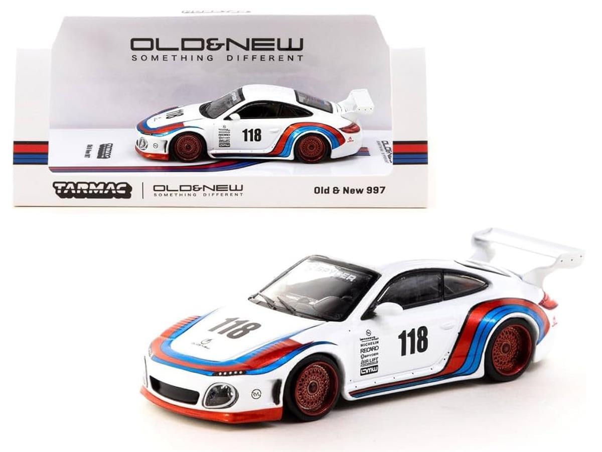 TARMAC WORKS 1/64 PORSCHE OLD & NEW 997 //White - HOBBY64