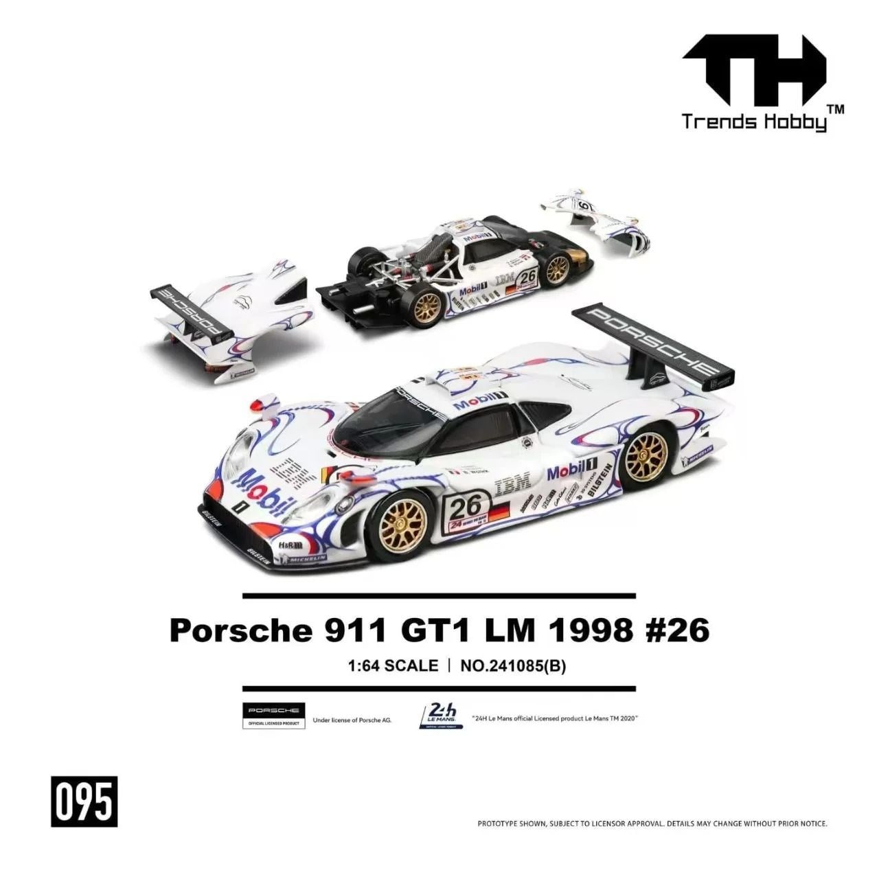 Trends Hobby 1:64 Porsche 911 GT1 LM 1988 #26 - Champion 241085(B)