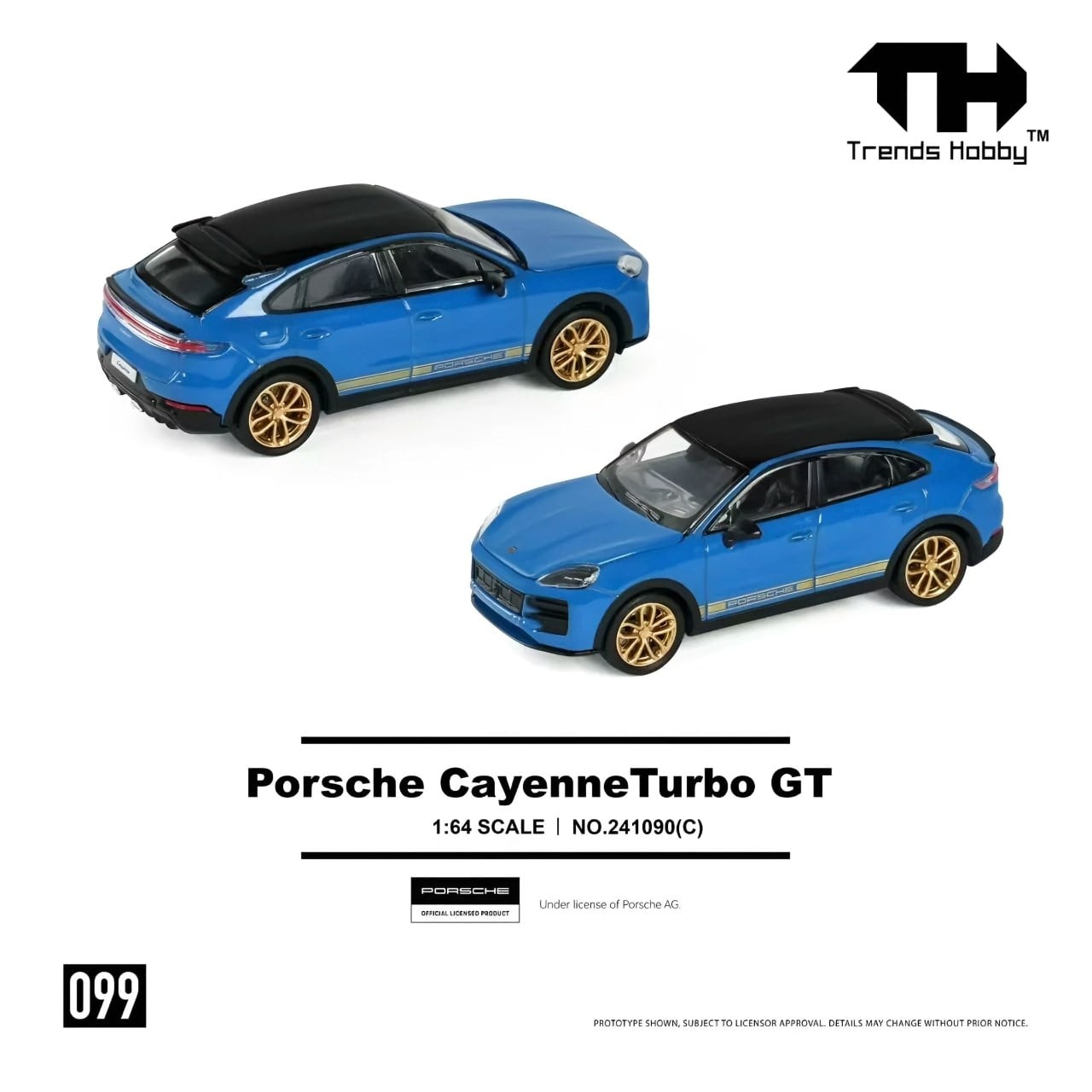 Trends Hobby 1:64 Porsche Cayenne Turbo GT - Blue 241090(C)