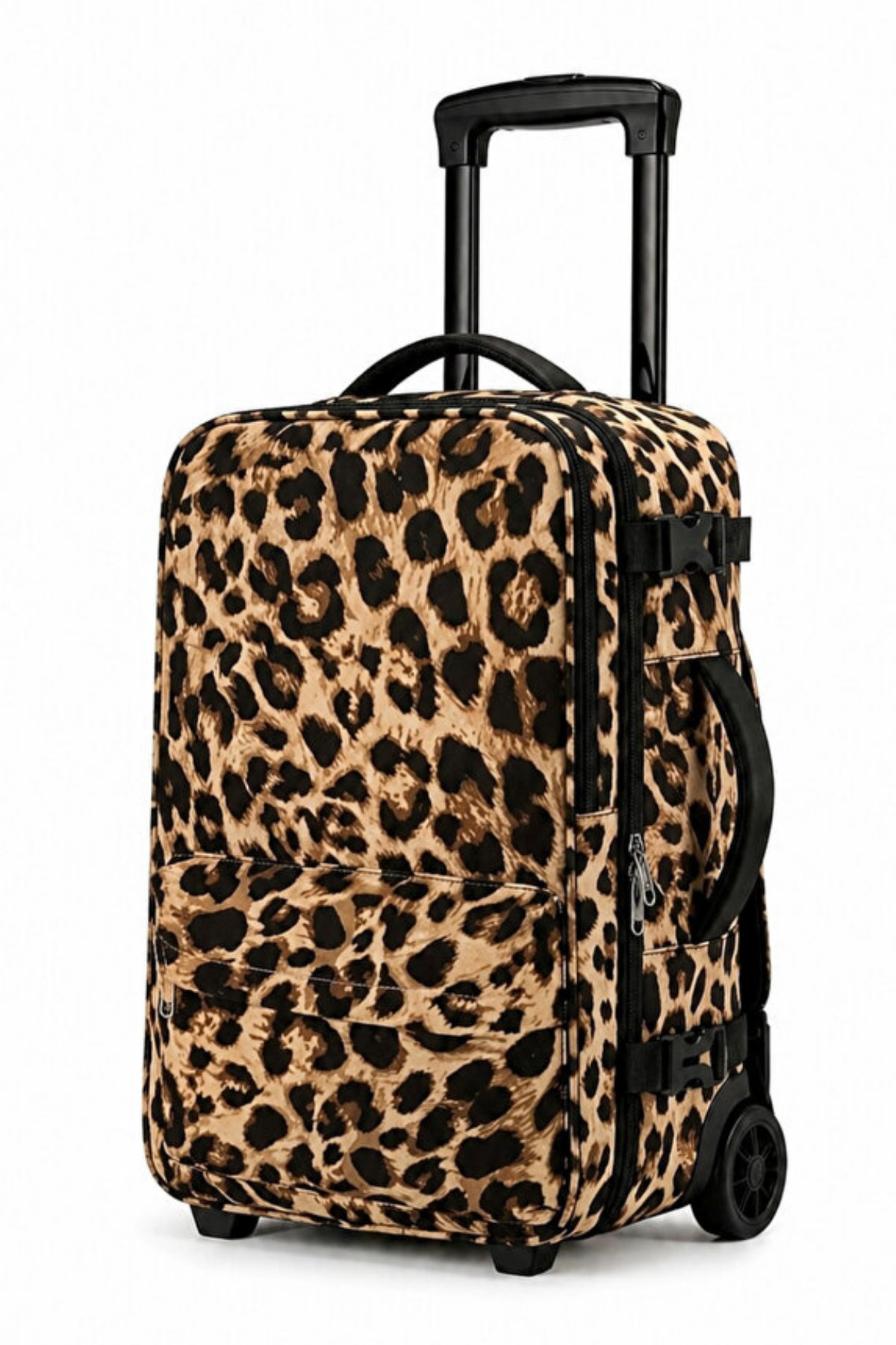 ✈️ WOYS TRAVEL Valize Gerek Bırakmayan Kabin Boy Leopar Desenli Seyahat Çantası