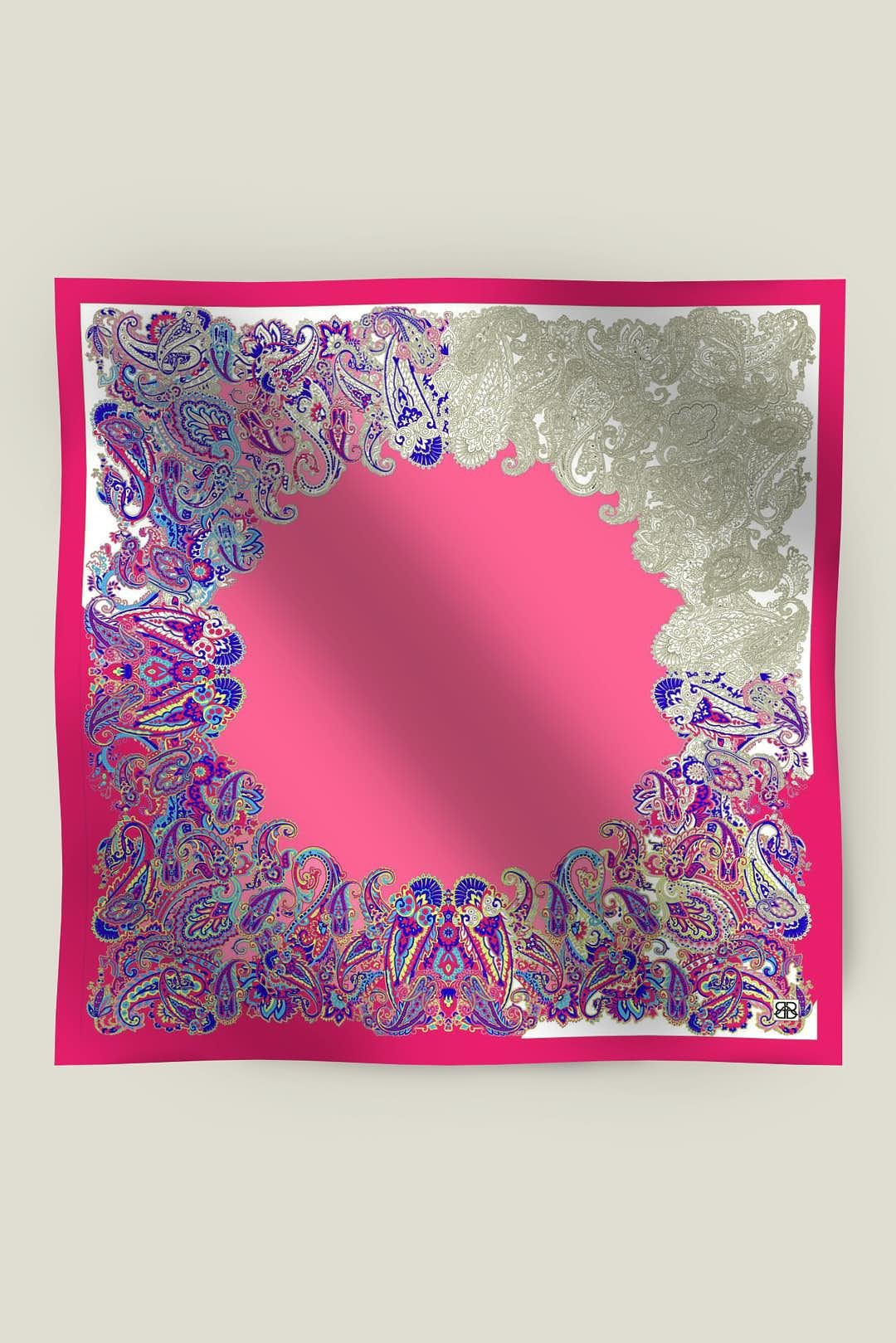 AURA TİVİL İPEK EŞARP PEMBE