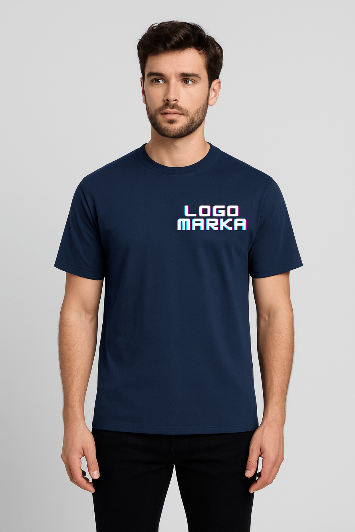 Penye Lacivert Basic T-SHIRT