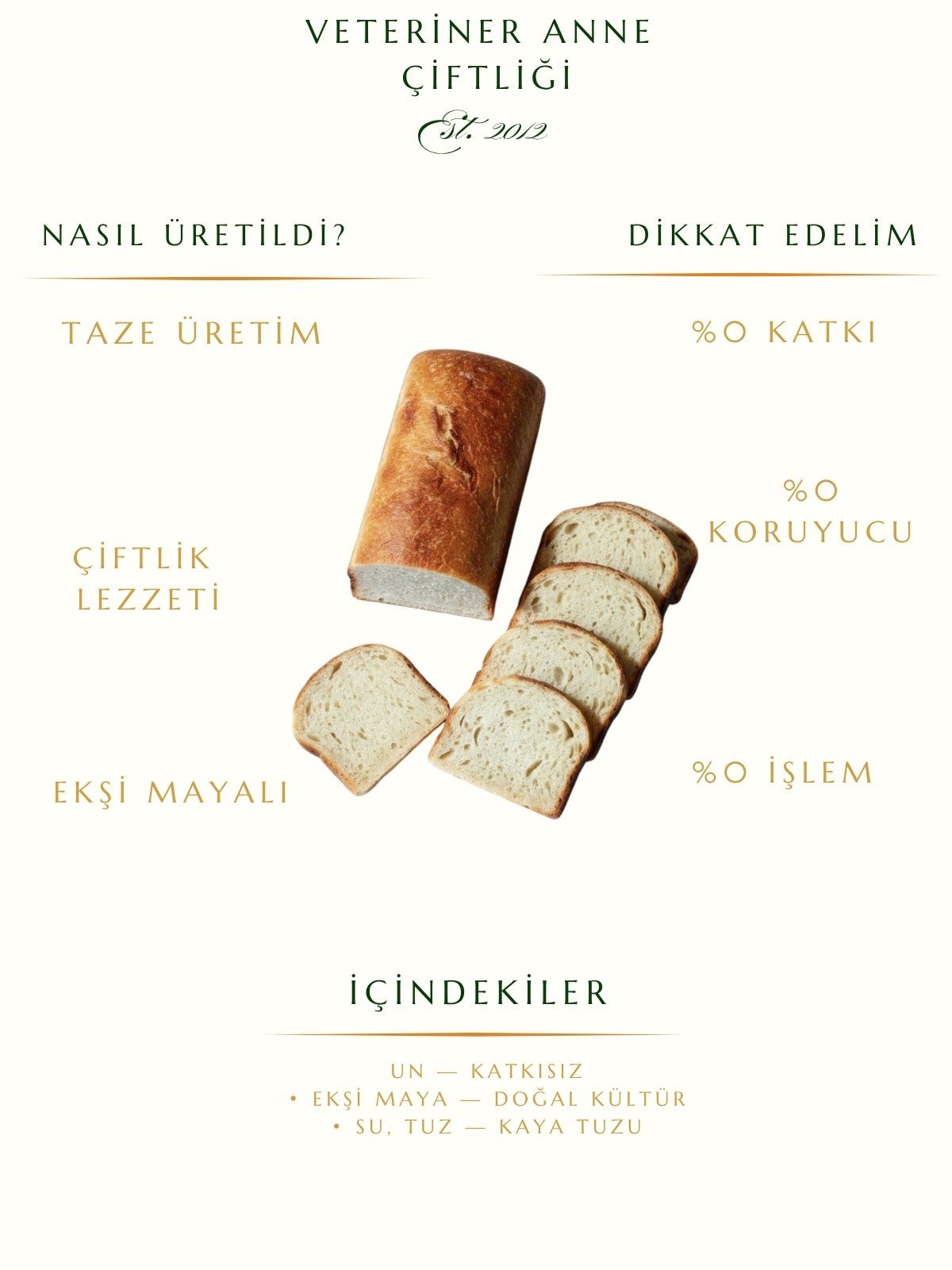 Ekşi Mayalı Tost Ekmeği 900g