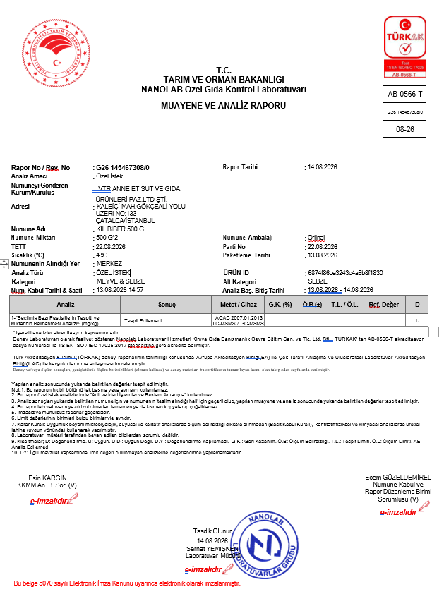 Kıl Biber 500g