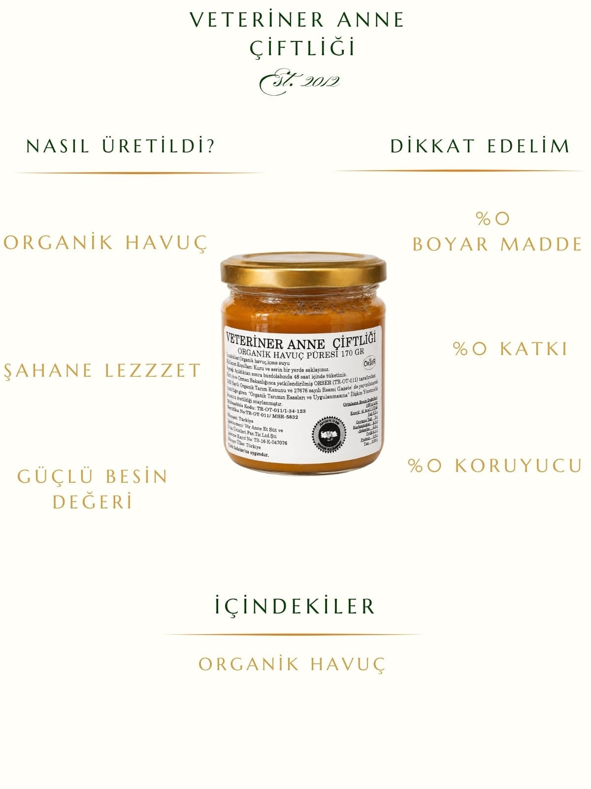 Organik Havuç Püresi
