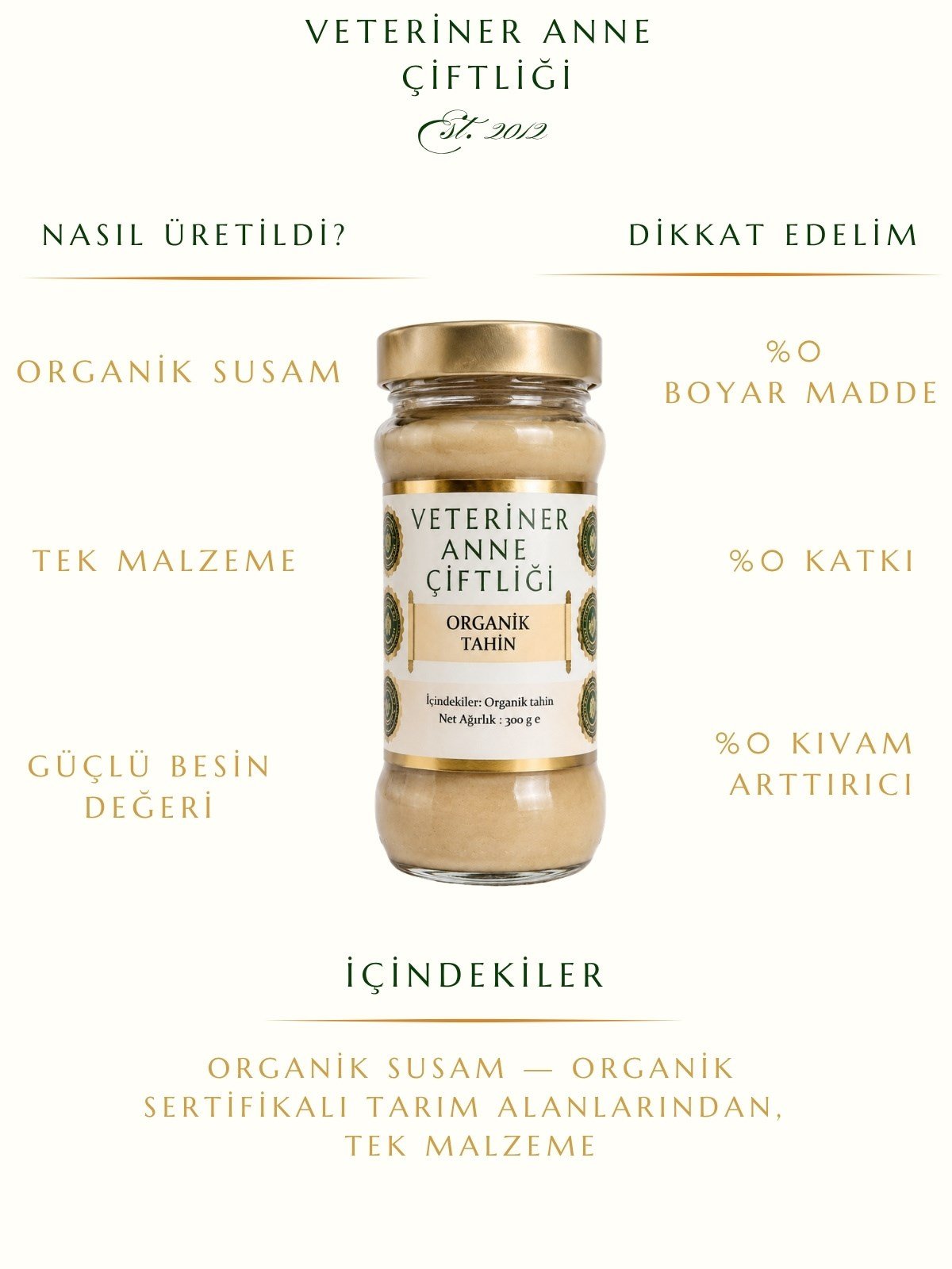 Organik Tahin 300 g