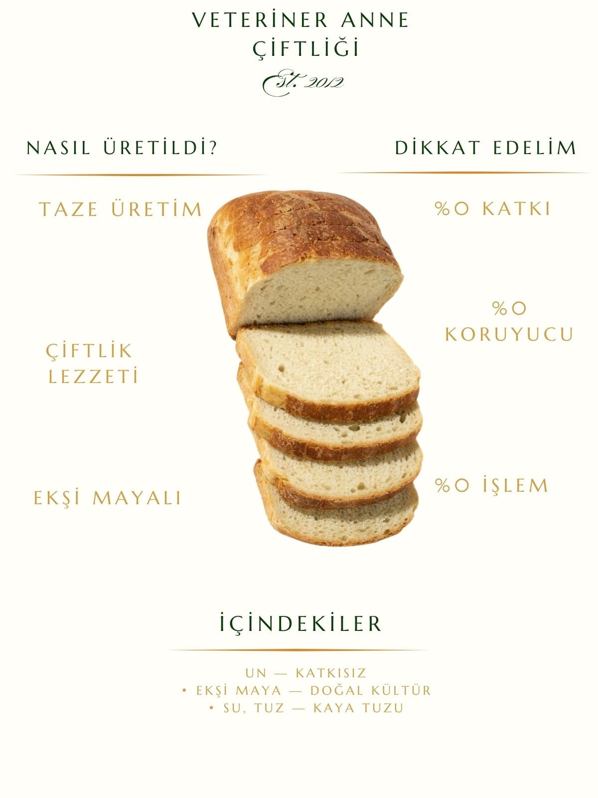 Tava Ekşi Maya Ekmeği  1000g