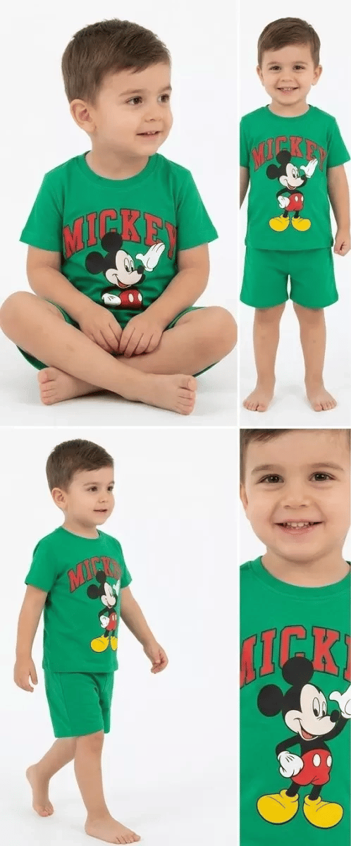 2/5 Yaş Mickey Baskılı Çocuk Takımı