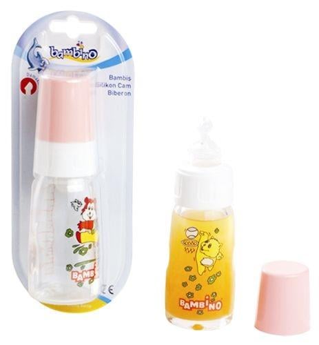 Bambino Bambiş 125ml Damaklı Emzikli Cam Biberon