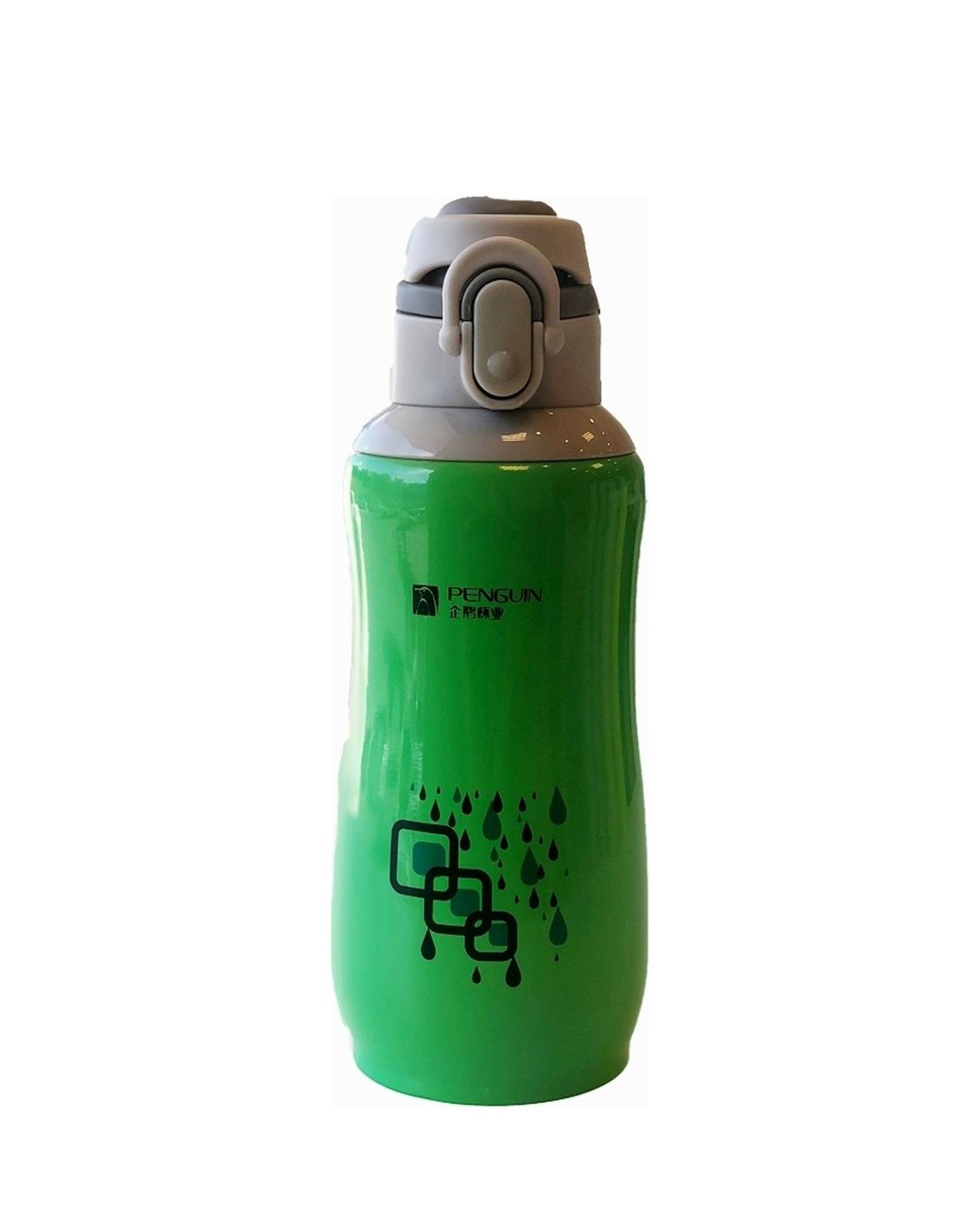 Sema Baby Penguen Kilitli Paslanmaz Çelik Bebek Termosu 600 Ml - Yeşil