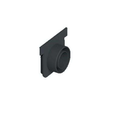 DRENAJ KANAL TAPA 130MM Ø70 125X100MM ERKEK SİYAH