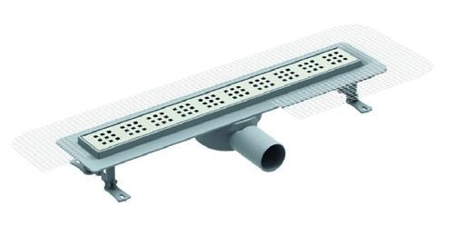 DUŞ KANALI PERA LINE FİLE PAS.IZG Ø50 40CM YAN