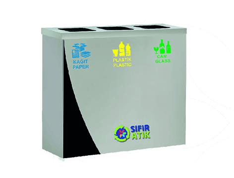 GERİ DÖNÜŞÜM ÜNİTESİ 3LÜ PASL. 30*70*90CM