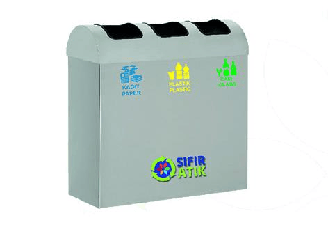 GERİ DÖNÜŞÜM ÜNİTESİ 3LÜ PASL. 30*70*74CM