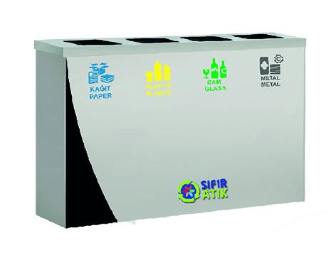 GERİ DÖNÜŞÜM ÜNİTESİ 4LÜ PASL. 30*70*120CM