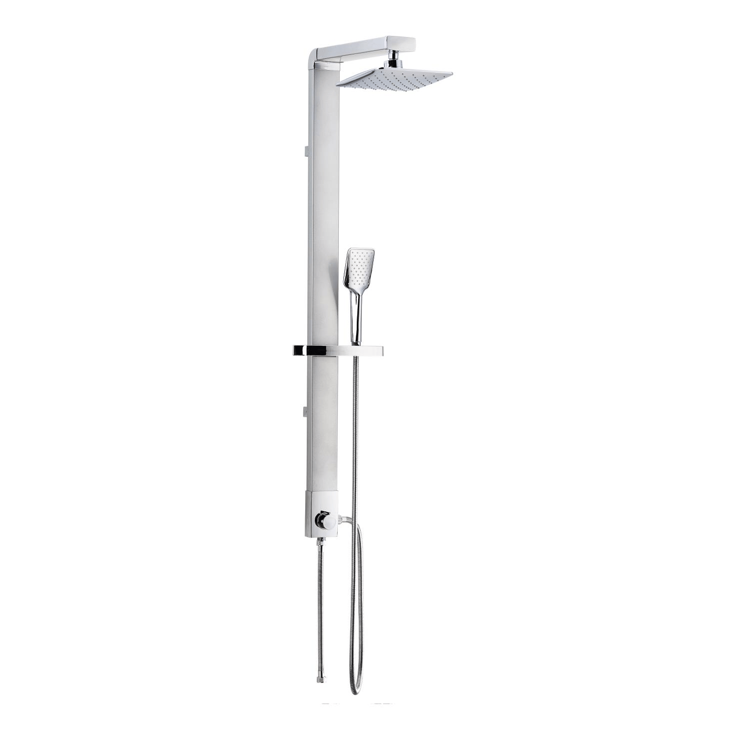 REGARD RAİN DUŞ SİSTEMİ 200X200 MM KARE TEPE DUŞU GRİ-KROM